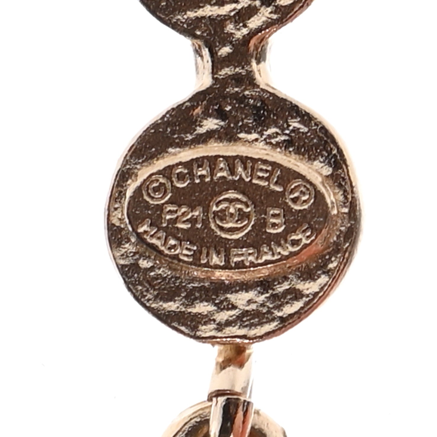 Chanel Crystal CC Drop Earrings Gold 4 of 4