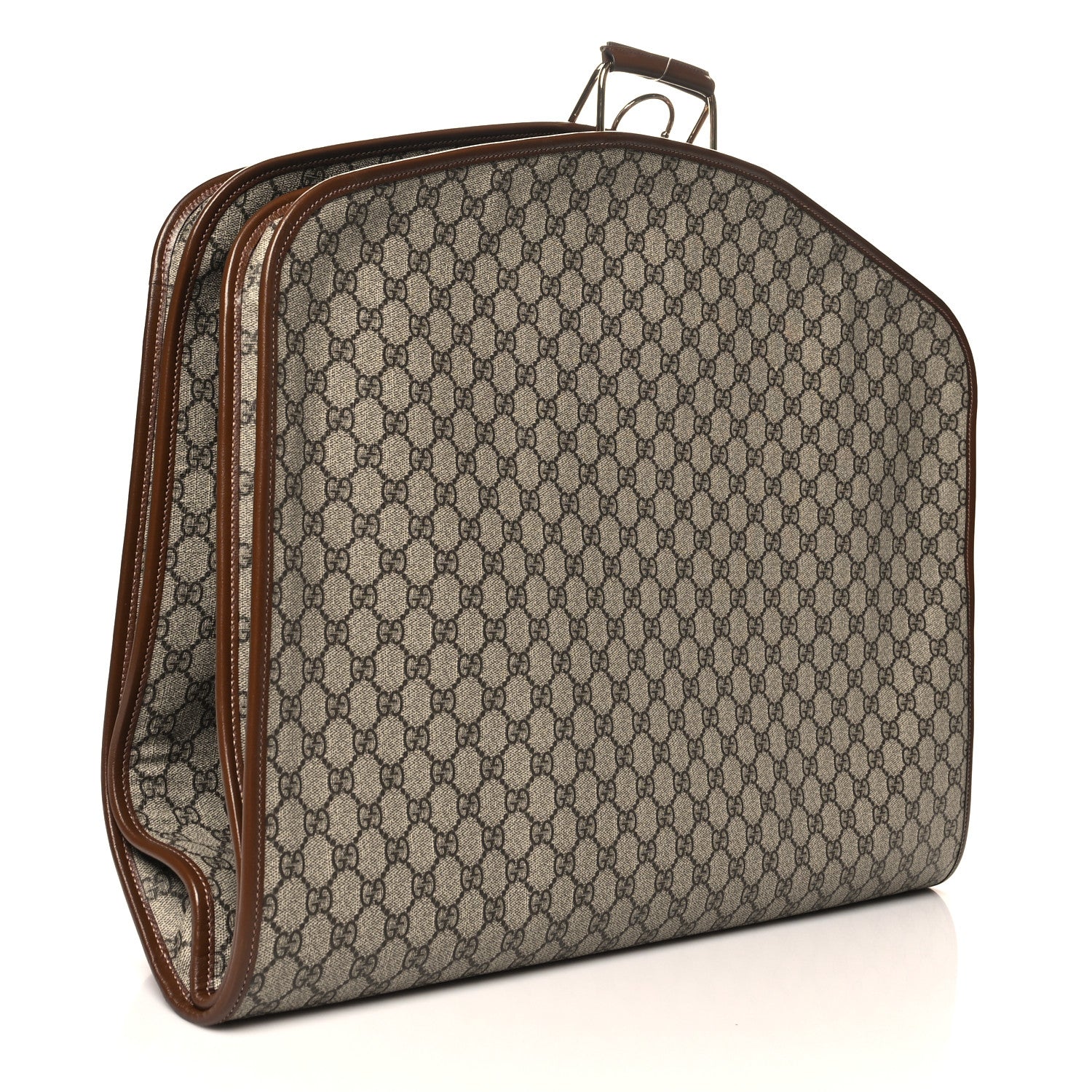 Gucci GG Supreme Monogram Azalea Calfskin Retro Interlocking G Hanger Garment Bag Beige Ebony Brown Sugar 2 of 11