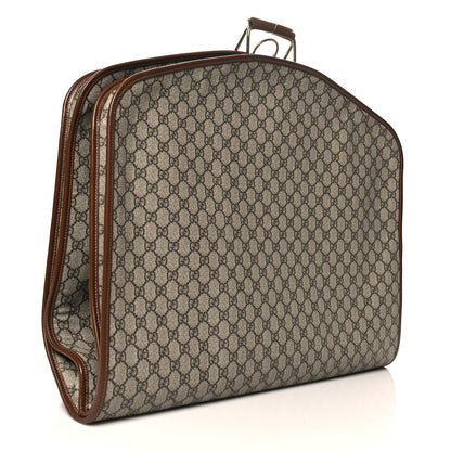 Gucci GG Supreme Monogram Azalea Calfskin Retro Interlocking G Hanger Garment Bag Beige Ebony Brown Sugar 2 of 11