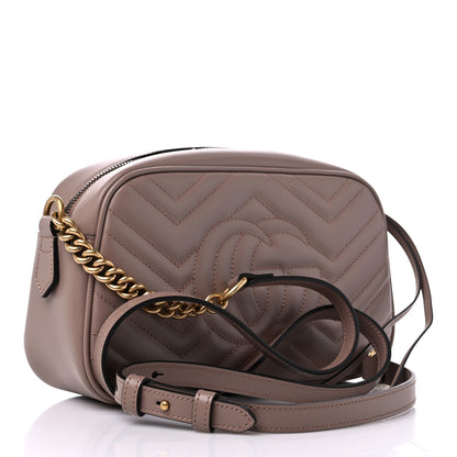 Gucci Calfskin Matelasse Small GG Marmont Chain Shoulder Bag Porcelain Rose 3 of 10