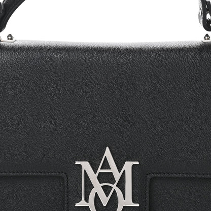 Alexander McQueen Grained Calfskin Large Insignia Flap Black 8 of 10