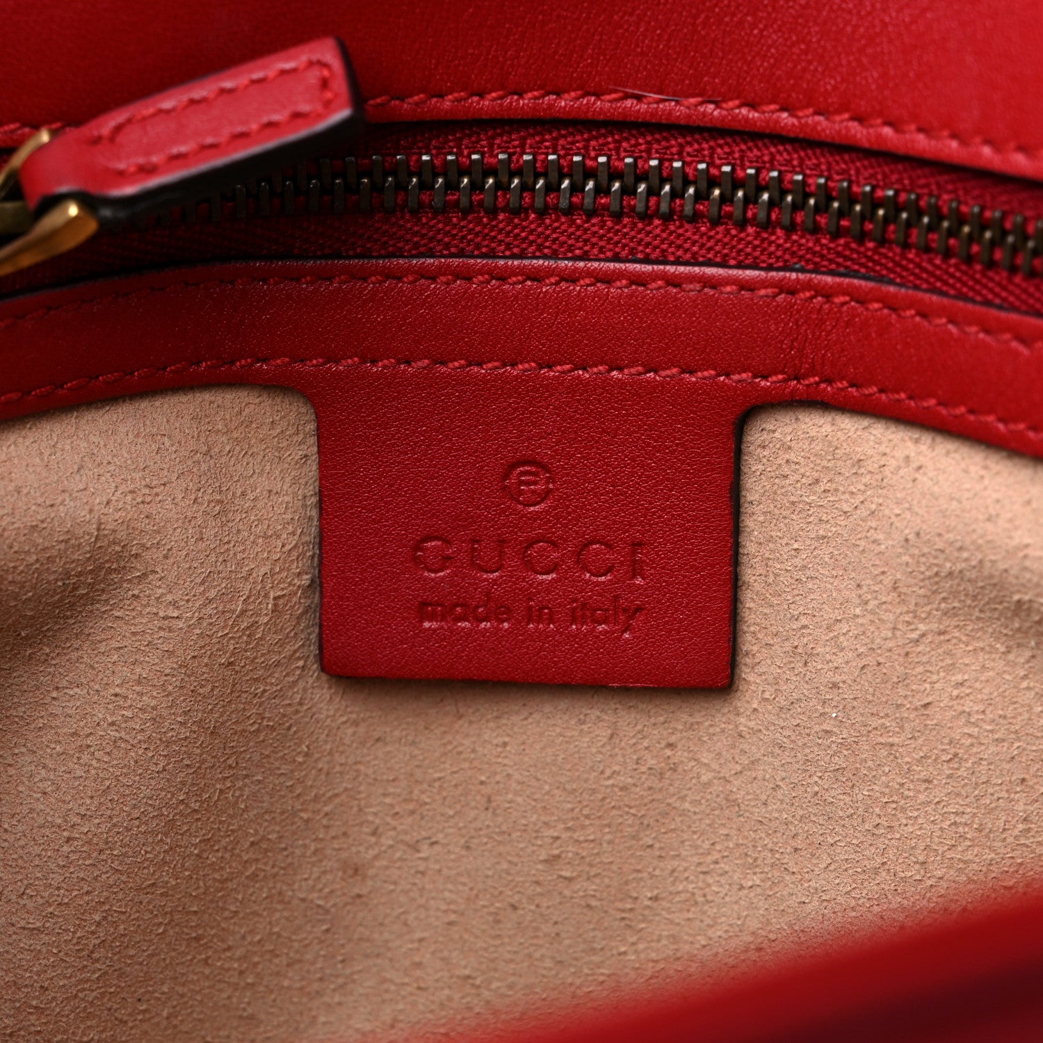 Gucci Calfskin Matelasse Small GG Marmont Shoulder Bag Hibiscus Red 5 of 21