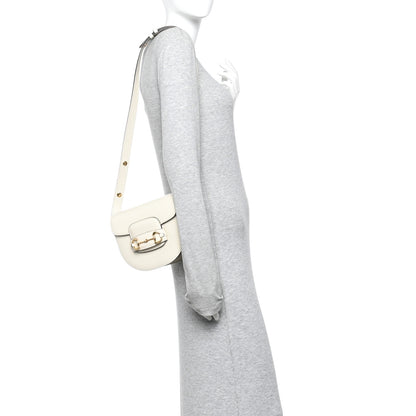 Gucci Azalea Calfskin Mini Horsebit 1955 Rounded Shoulder Bag Mystic White 2 of 10