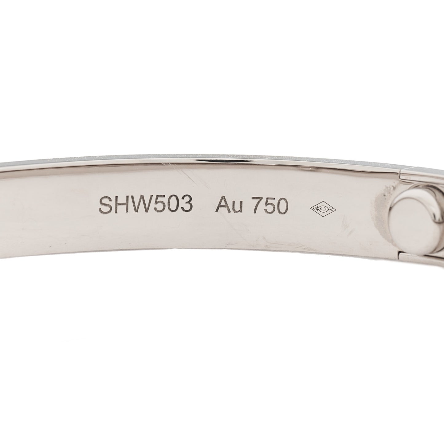 18K White Gold LOVE Bracelet 17