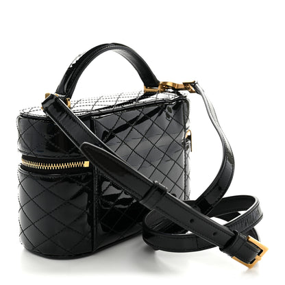Saint Laurent Patent Quilted Gaby Vanity Bag Black 3 of 9