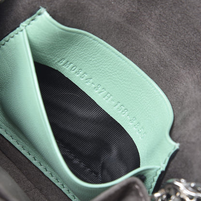 Fendi Nappa Rabbit Fox Fur Micro Buggie Baguette Verde Acqua 10 of 12