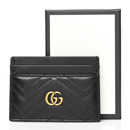 Gucci Calfskin Matelasse GG Marmont Card Holder Black 8 of 8