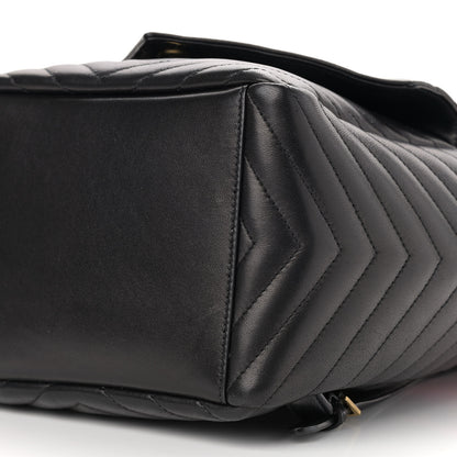 Saint Laurent Tweed Lambskin Matelasse Monogram Joe Backpack Black Rosso Multicolor 10 of 10