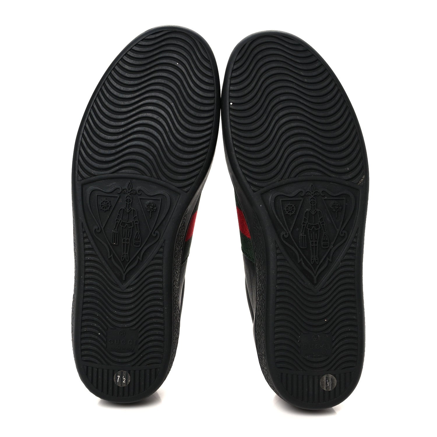 Gucci Miro Soft Calfskin Ayers Web Mens Ace Sneakers 7.5 Black Rosso 6 of 10