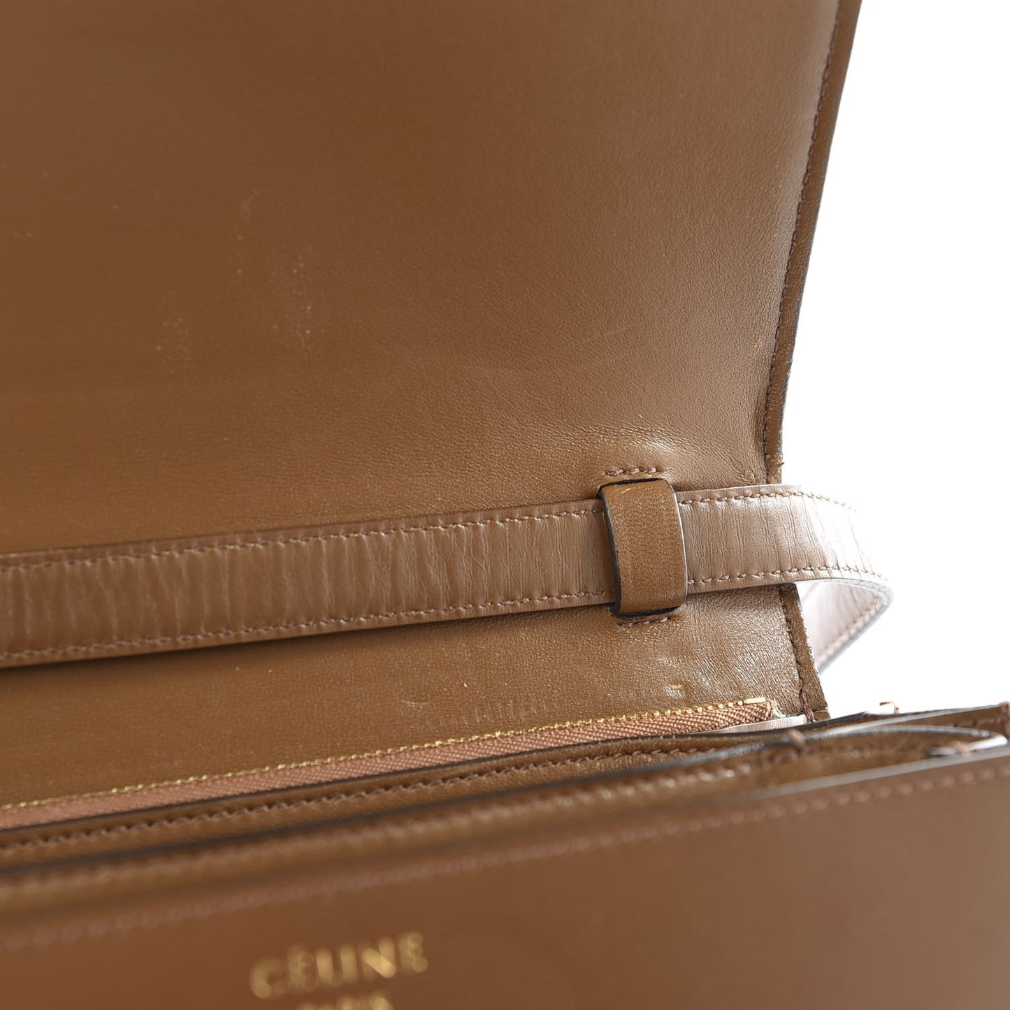 Box Calfskin Medium Classic Box Flap Bag Camel