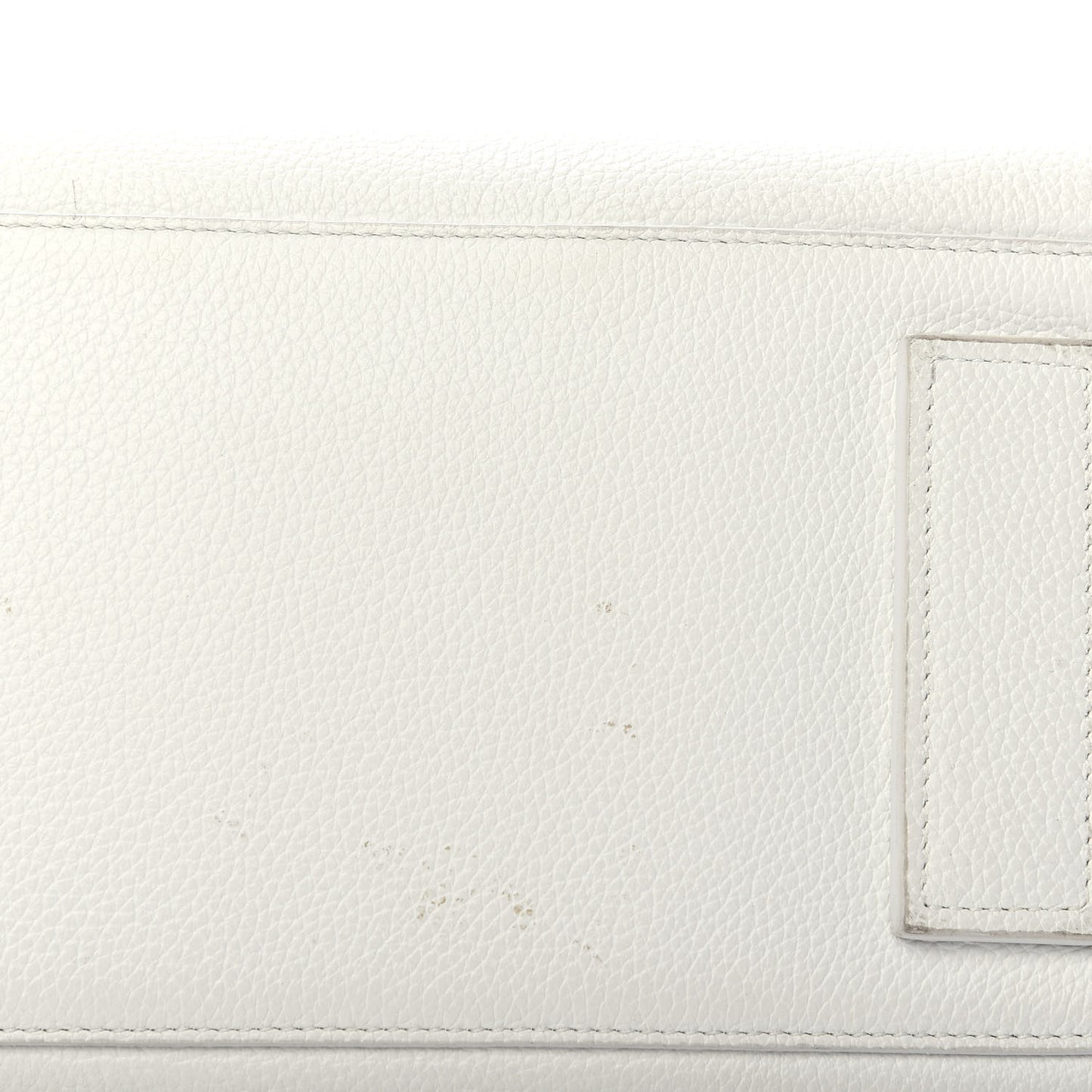 Grained Calfskin Baby Supple Sac De Jour White
