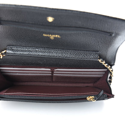 Chanel Caviar Quilted Wallet On Chain WOC Black 4 of 10