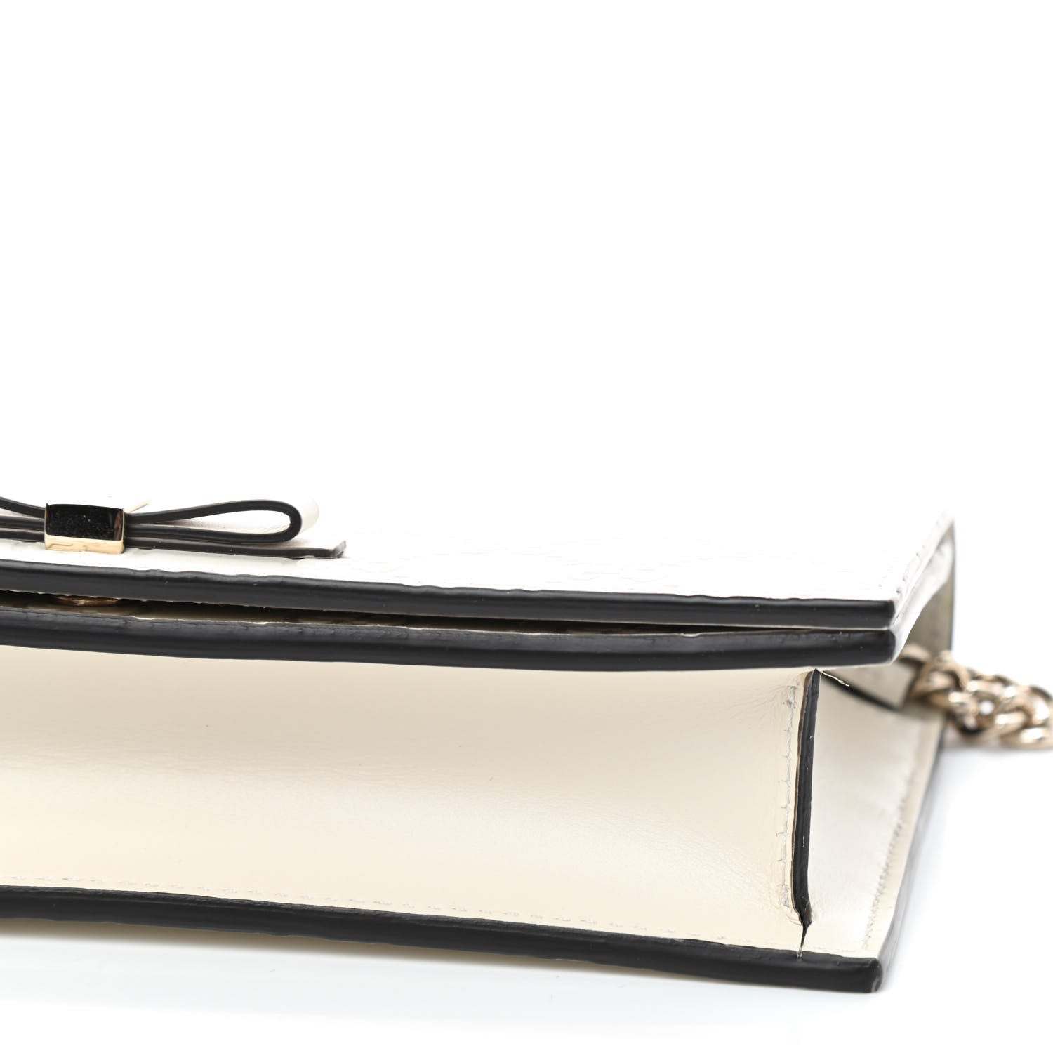Gucci Guccissima Signature Bowy Chain Wallet Mystic White 6 of 7