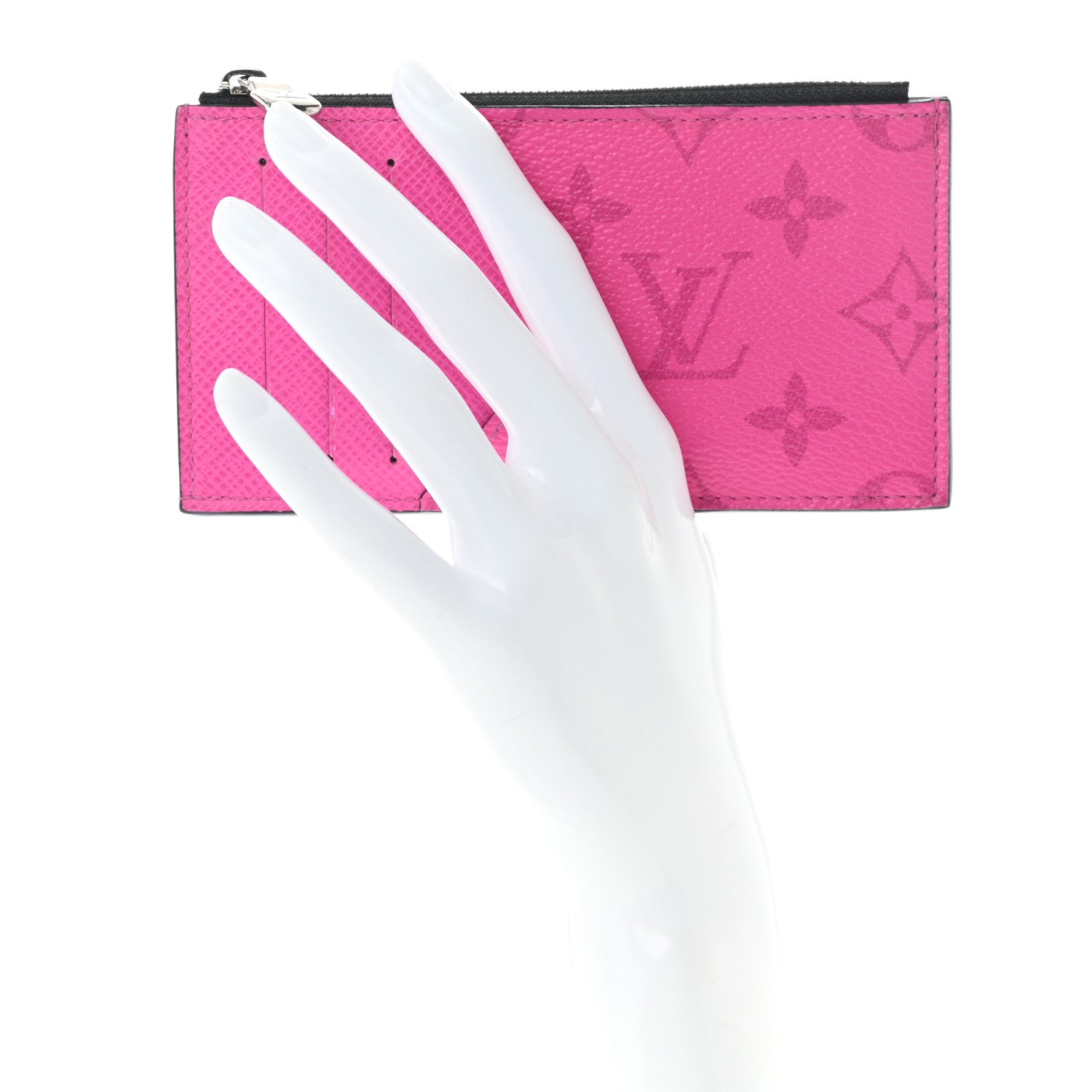Louis Vuitton Taigarama Coin Card Holder Fuchsia 2 of 9