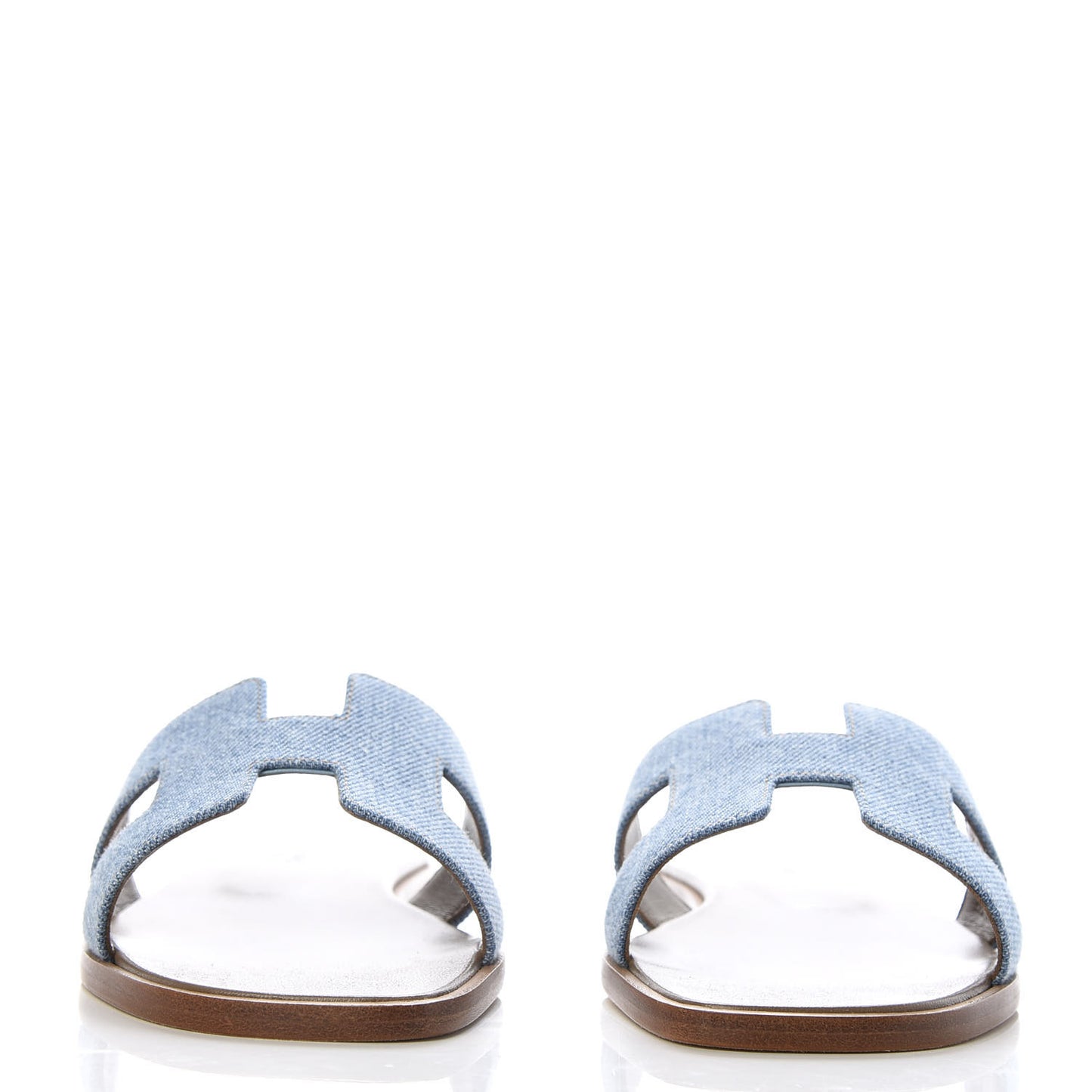 Denim Canvas Oran Sandals 35 Bleu Clair