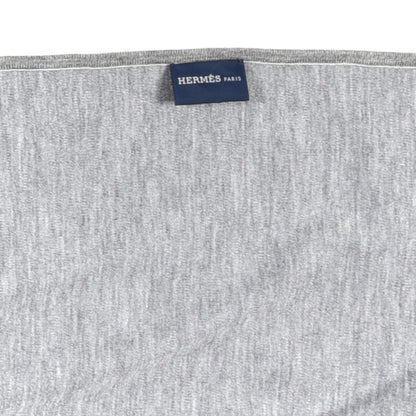 Hermes Cashmere Silk Double Jeu Suite Et Poursuite Scarf Gris Chine Marine Gris 3 of 3