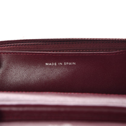 Chanel Patent Quilted Wallet On Chain WOC Burgundy 7 of 9