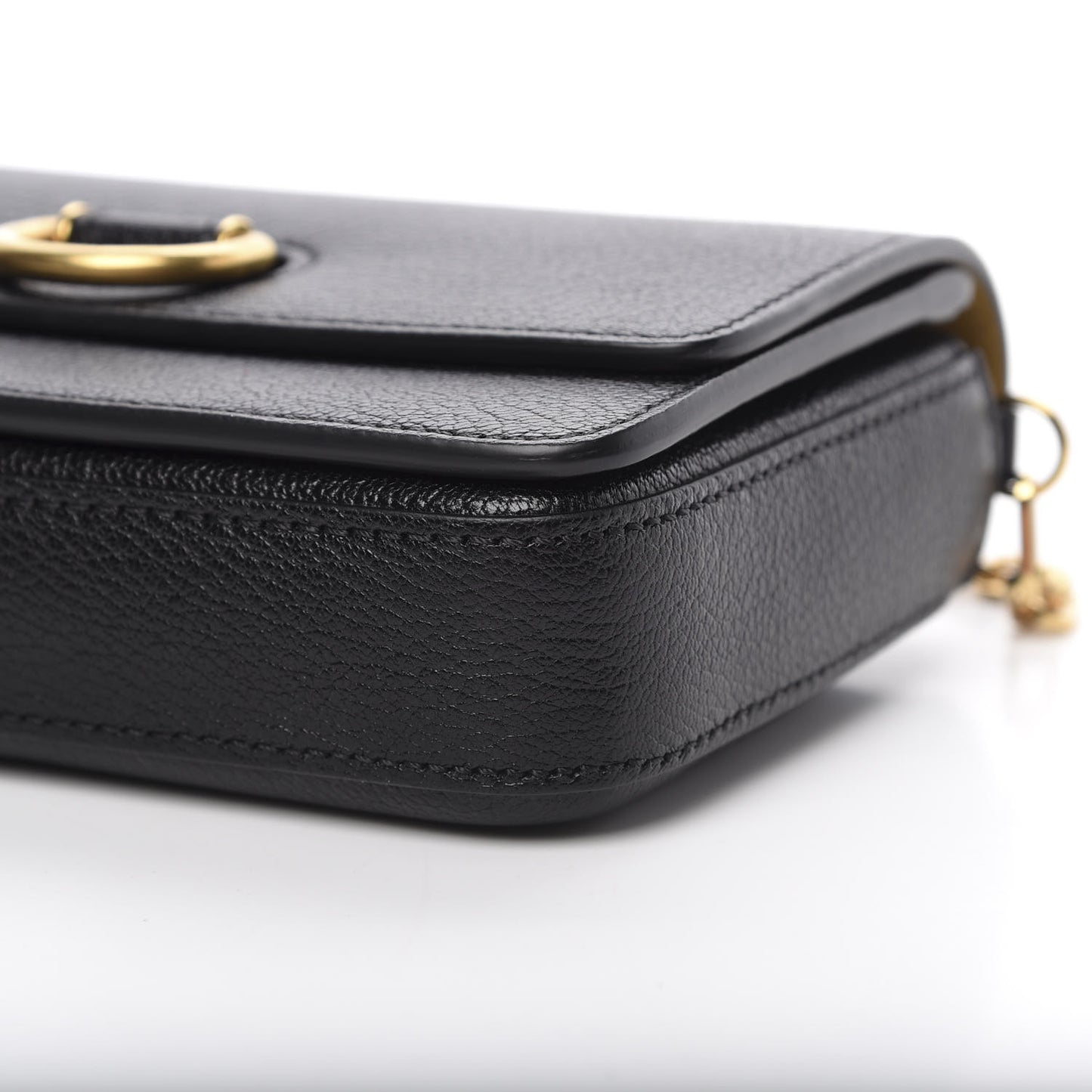 Hayes Goatskin D-Ring Mini Bag Black
