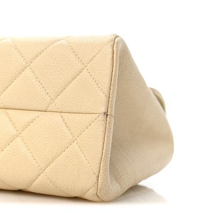 Chanel Caviar Quilted Medium Single Flap Light Beige 11 of 14