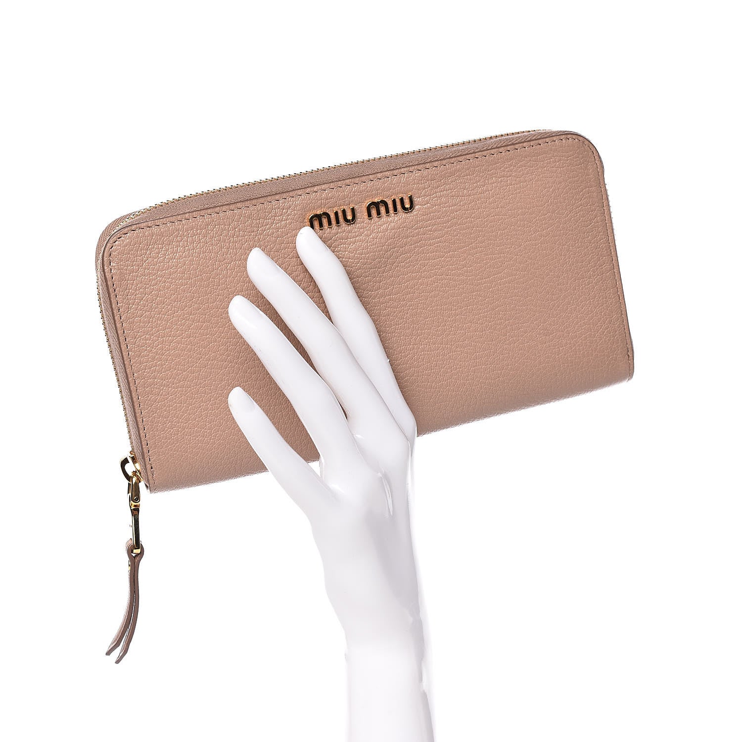 Miu Miu Goatskin Madras Zip Around Wallet Cammeo 2 of 7