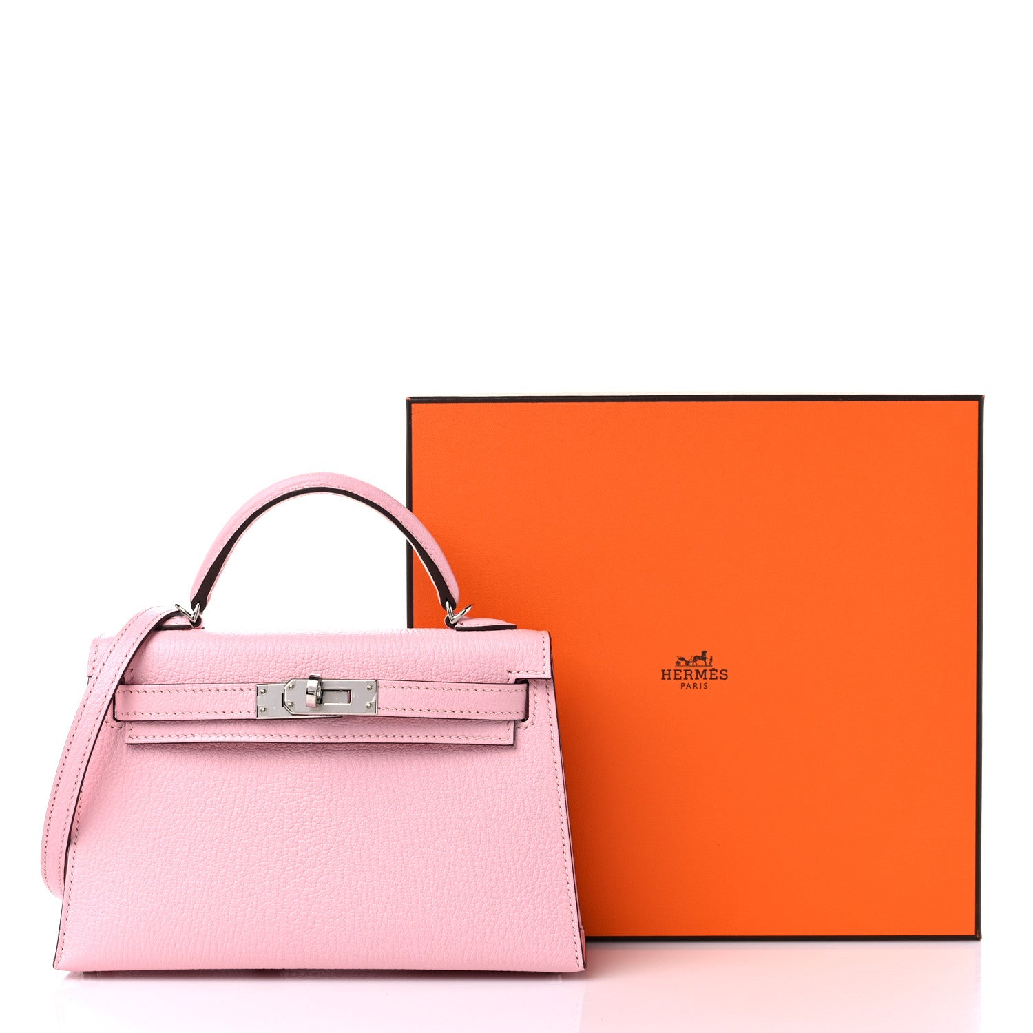 Hermes Chevre Mysore Mini Kelly Sellier 20 Rose Sakura 10 of 10