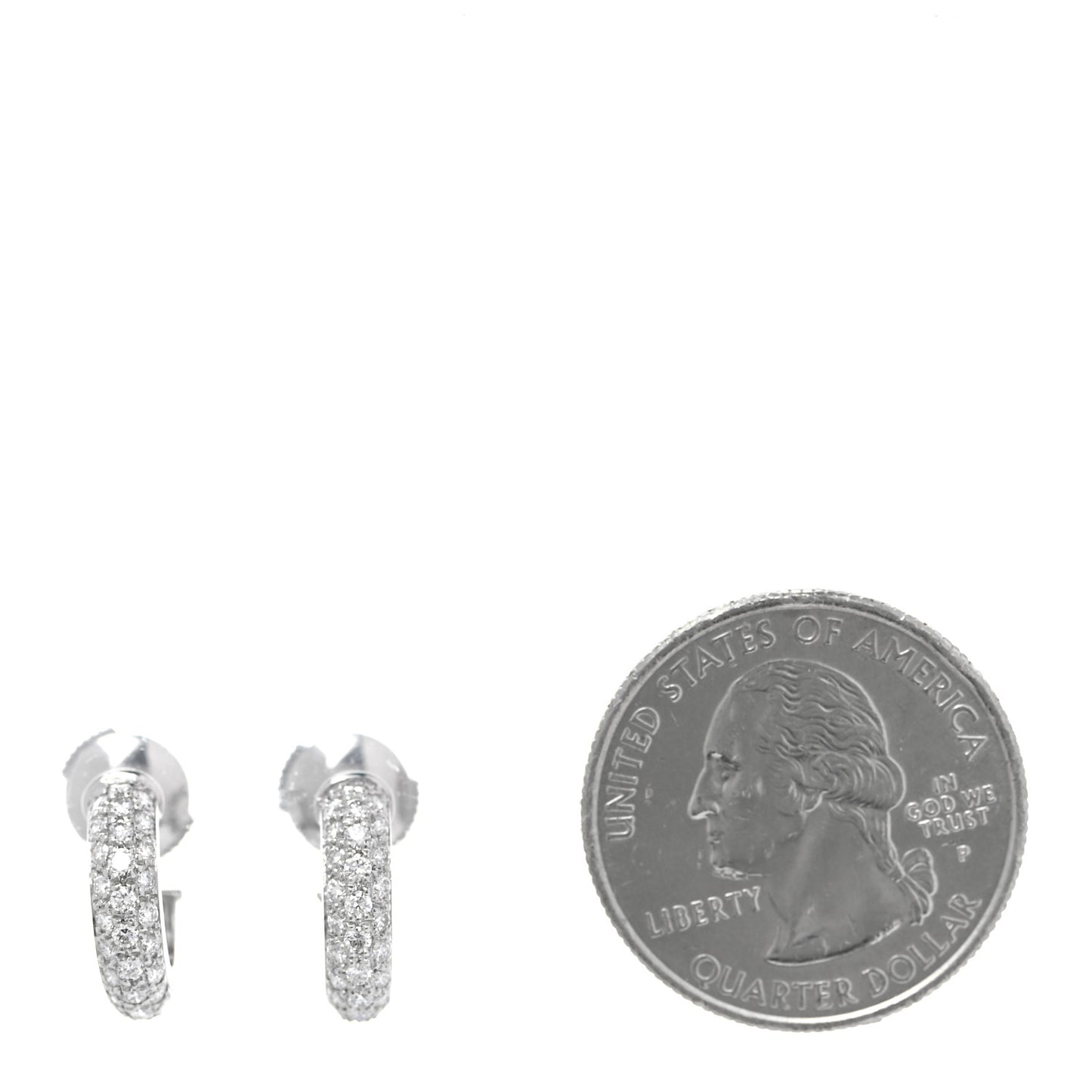 Platinum Diamond Etincelle De Cartier Hoop Earrings