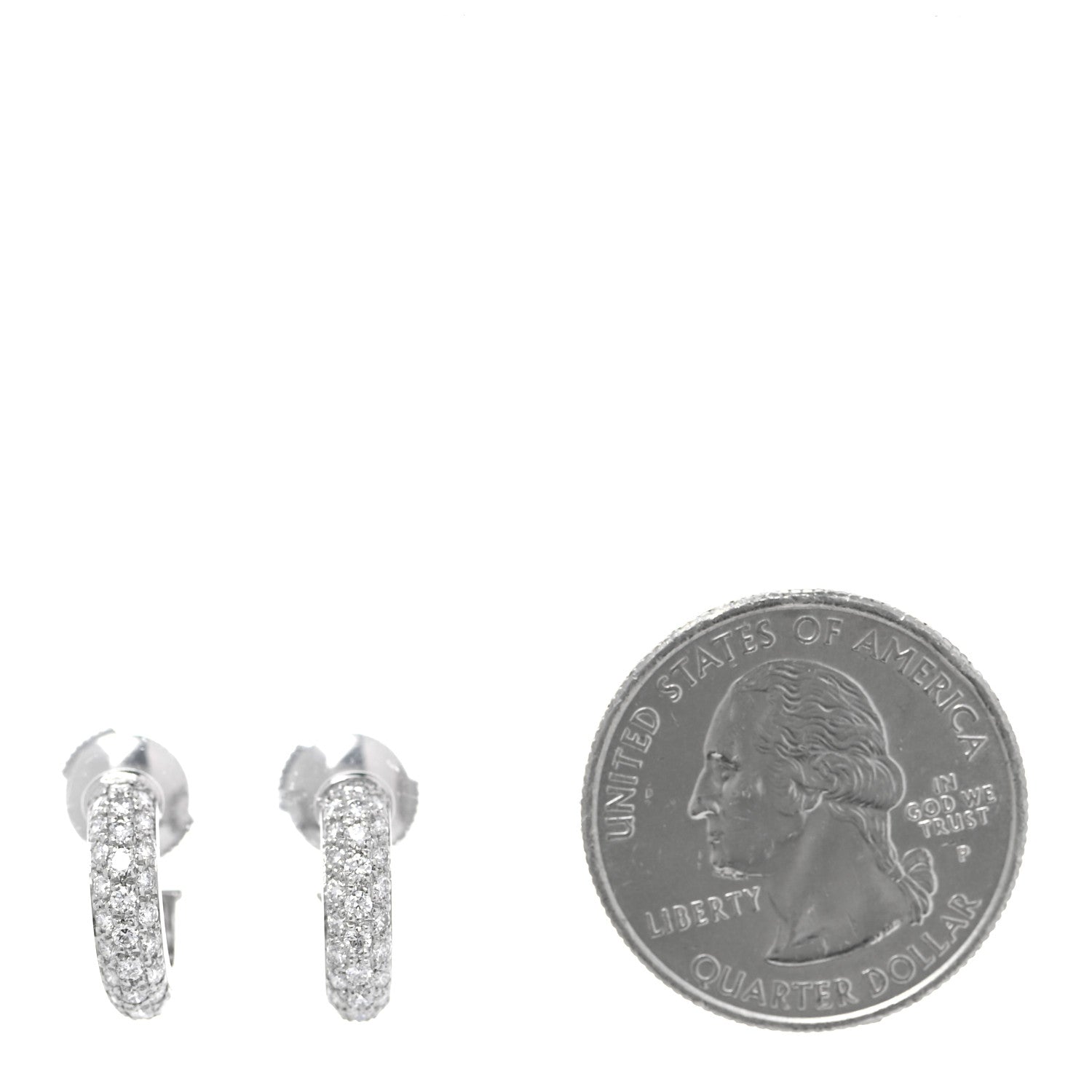 Cartier Platinum Diamond Etincelle De Cartier Hoop Earrings 2 of 5