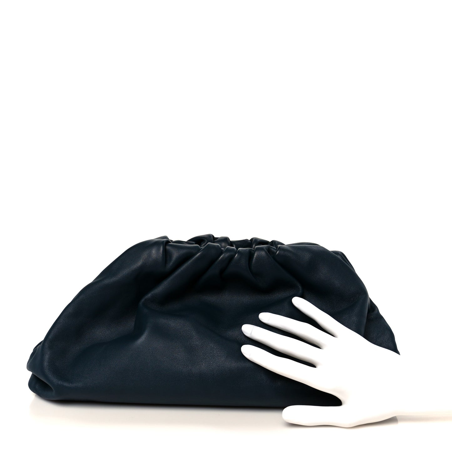 Smooth Butter Calf The Pouch Oversized Clutch Deep Blue