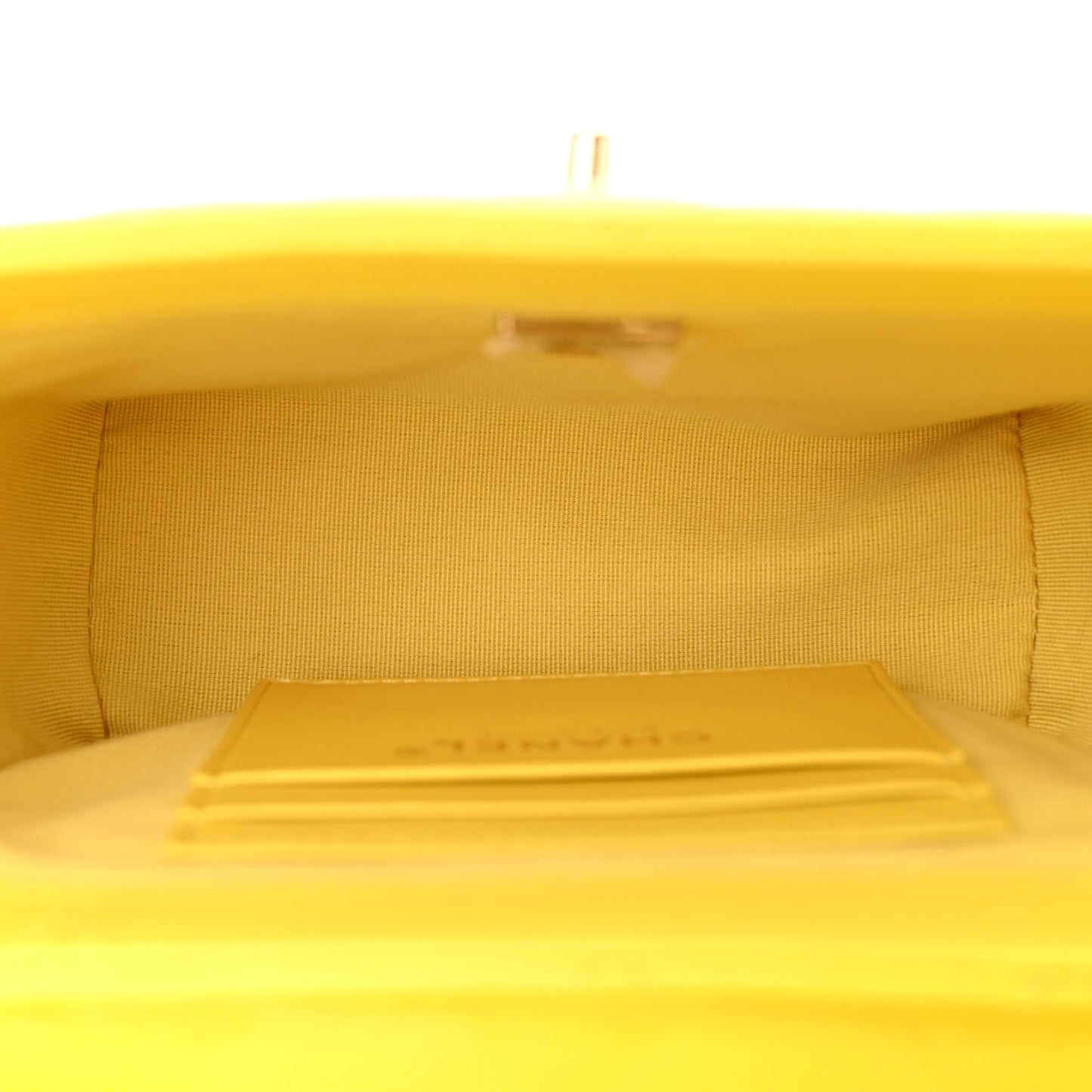 Caviar Quilted Handy Box Vanity Case Yellow