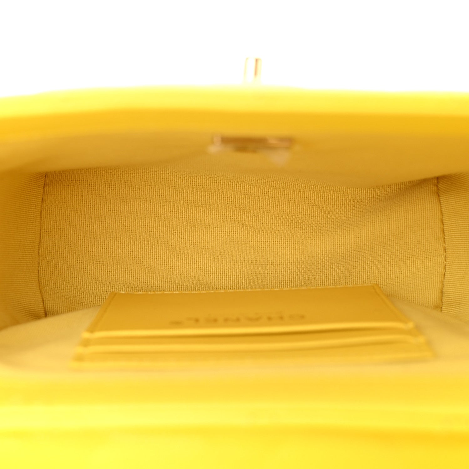 Chanel Caviar Quilted Handy Box Vanity Case Yellow 5 of 11