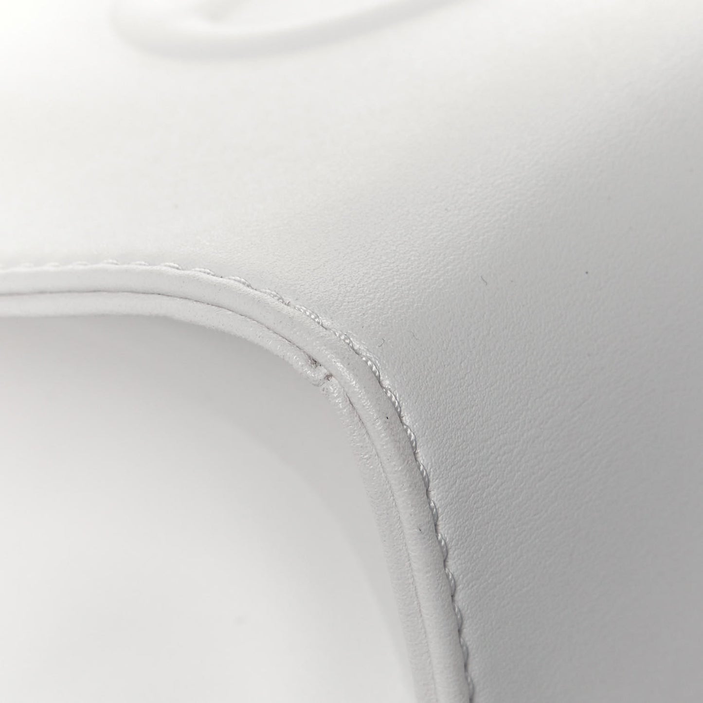 Vegan Leather Small Shopping Bag White