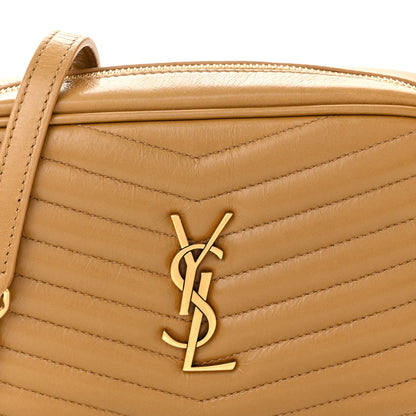 Saint Laurent Calfskin Matelasse Monogram Mini Lou Camera Bag Tabac Brown 8 of 11