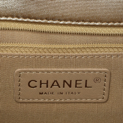 Chanel Metallic Sheepskin Thin Striped Small Single Flap Multicolor Gold 7 of 8