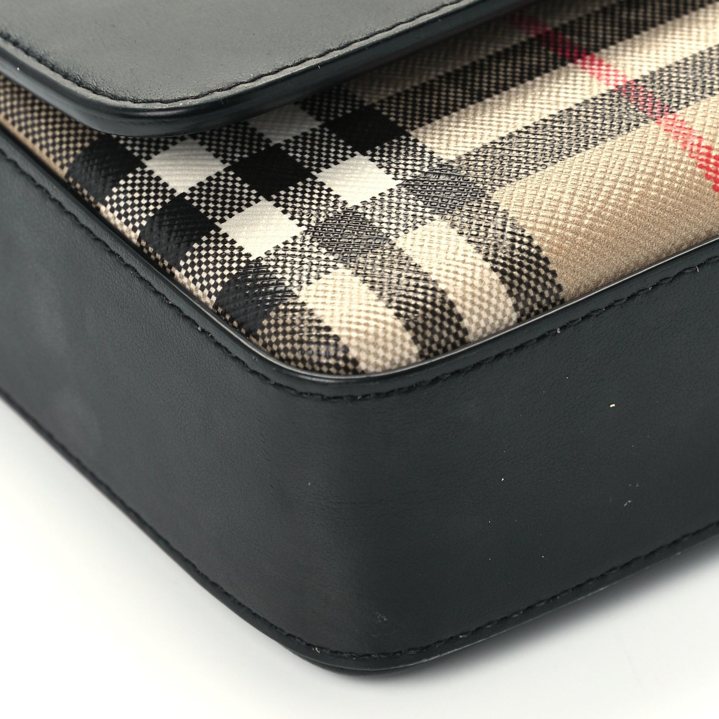 Calfskin Mini Vintage Check Note Bag Black