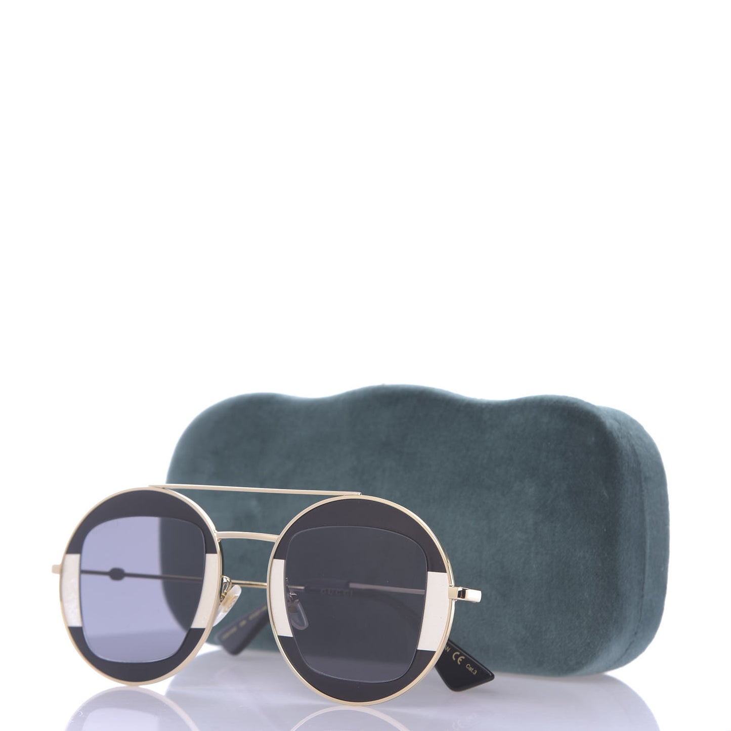 Round Frame Sylvie Web Sunglasses GG0105S Black
