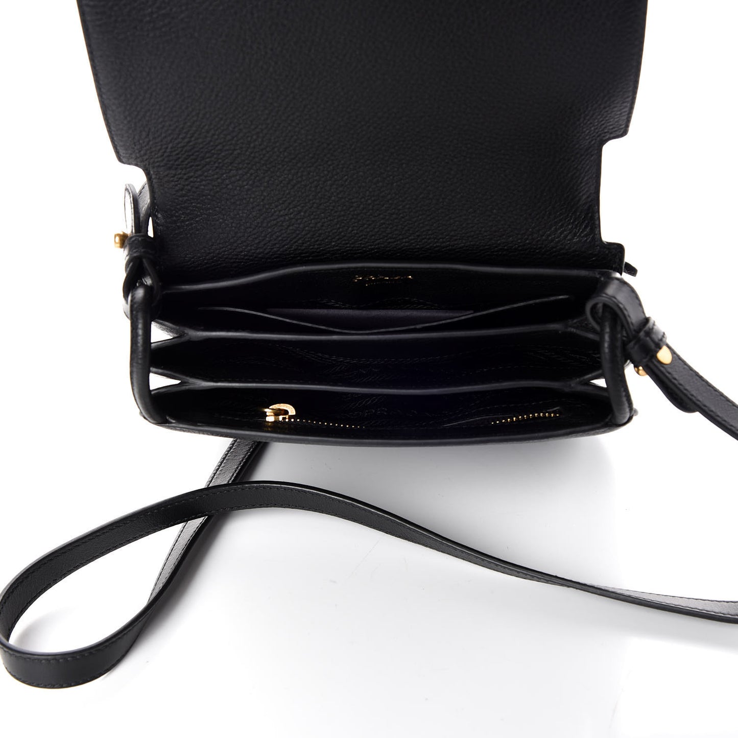 Vitello Daino Saddle Bag Black