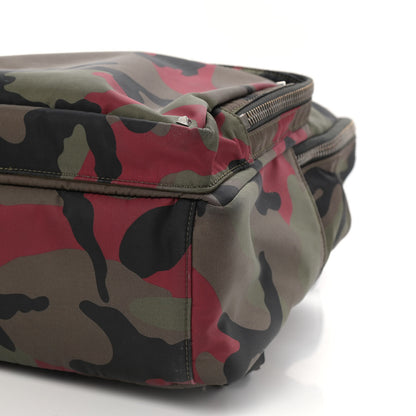 Valentino Garavani Nylon Camouflage Print Backpack Green White Black Red 10 of 17