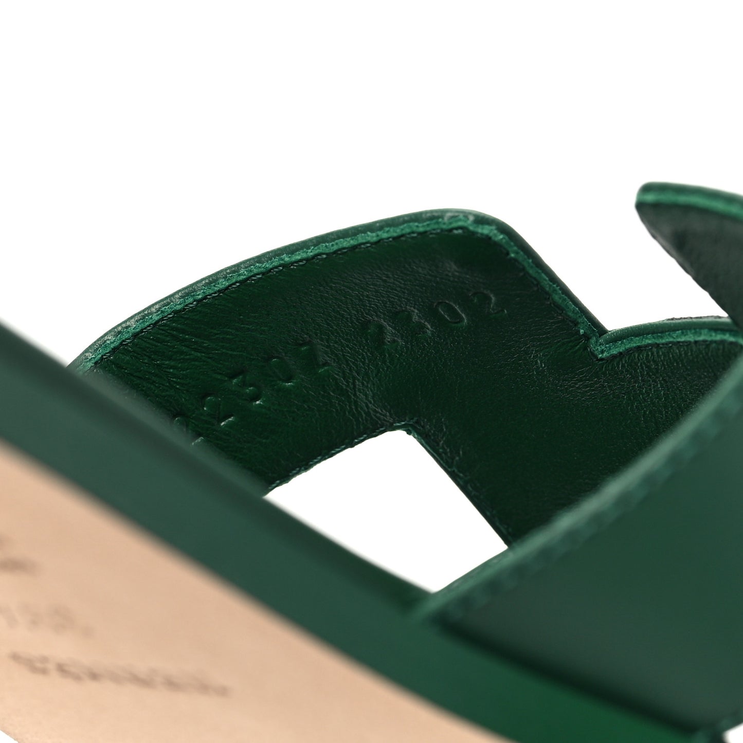 Calfskin Oran Sandals 39.5 Vert Electrique