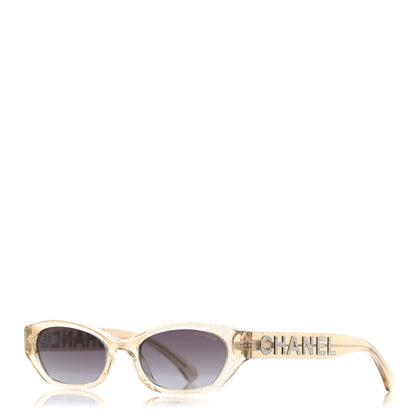 Chanel Rectangle Sunglasses 71280 Gold 1 of 8