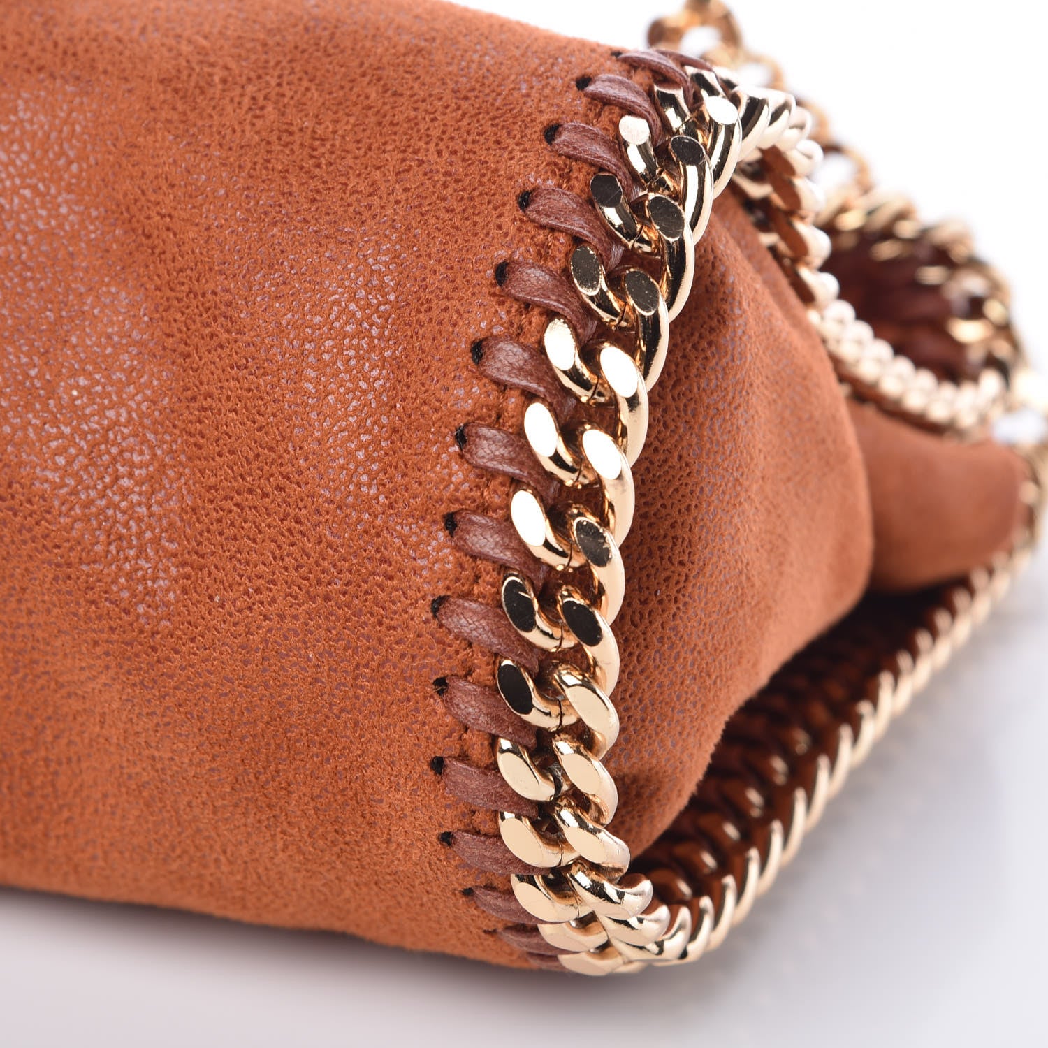 Stella McCartney Shaggy Deer Mini Falabella Fold Over Tote Brandy 9 of 9