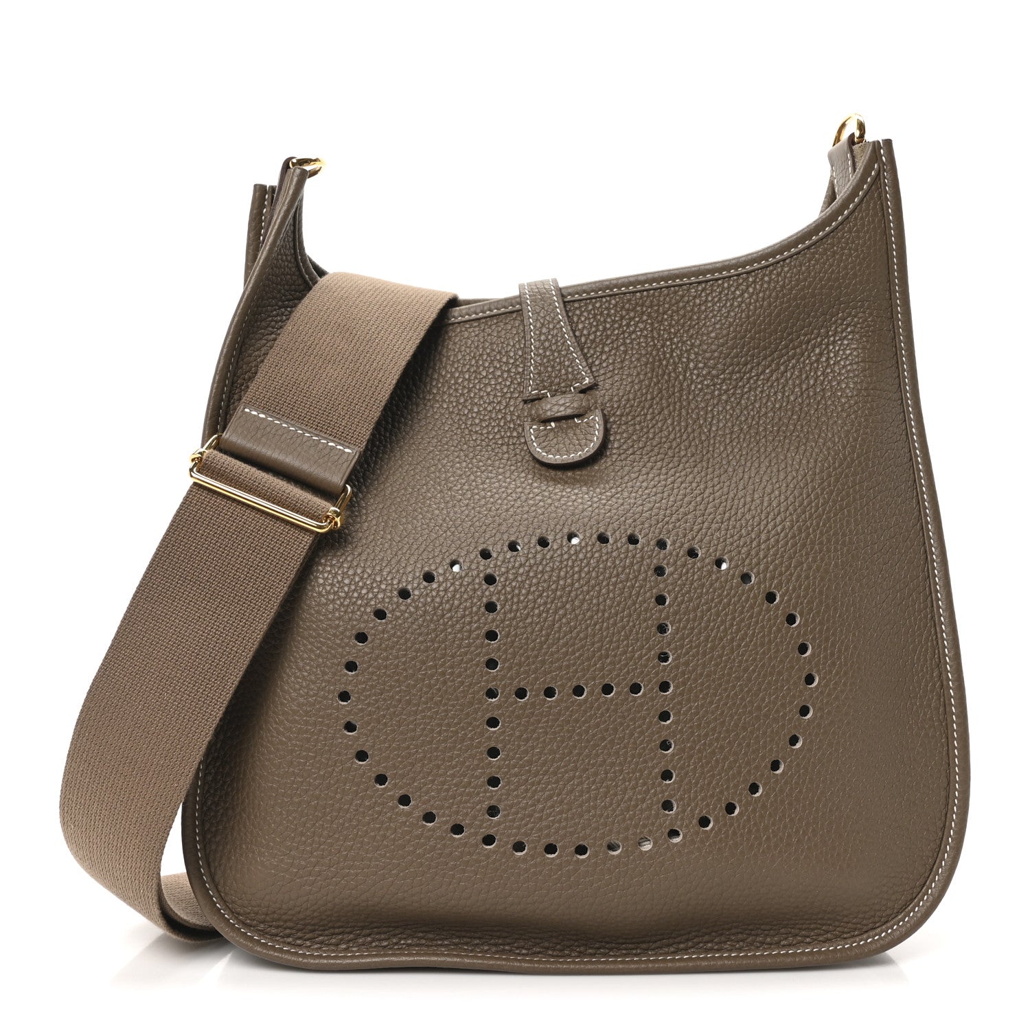 Hermes Taurillon Clemence Evelyne III PM Etoupe 1 of 10