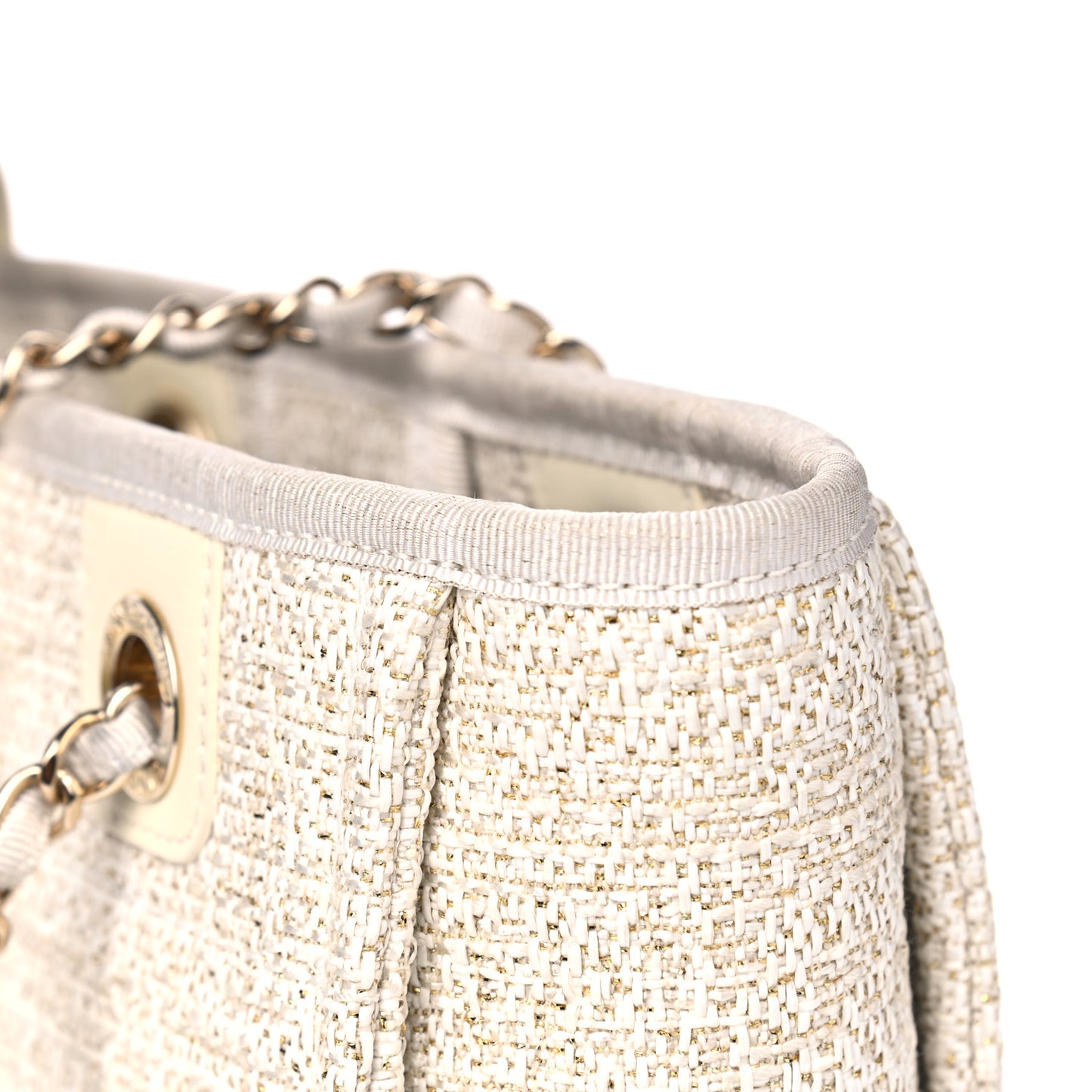 Canvas Mini Deauville Tote Light Beige