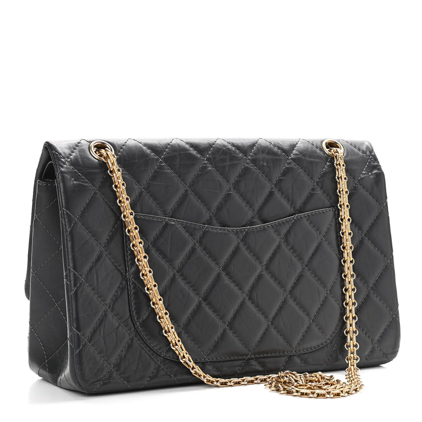 Aged Calfskin Quilted 2.55 Reissue 227 Flap Grey