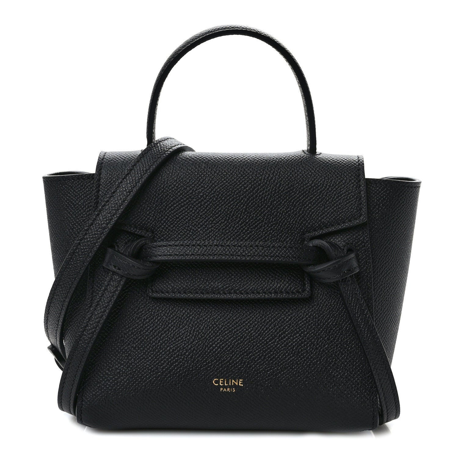 Celine Grained Calfskin Pico Belt Bag Black 1 of 8