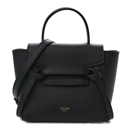 Celine Grained Calfskin Pico Belt Bag Black 1 of 8