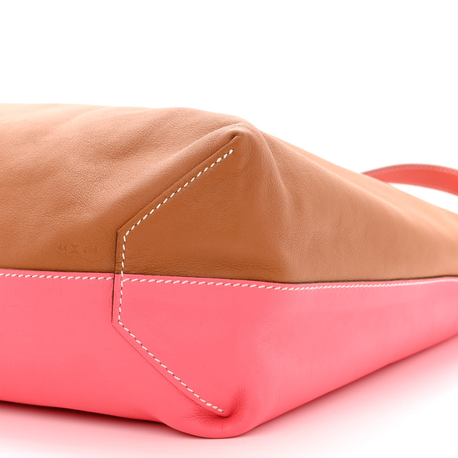 Hermes Veau Sikkim Double Sens 36 Reversible Tote Gold Rose Azalee Rouge Casaque Brique 10 of 17