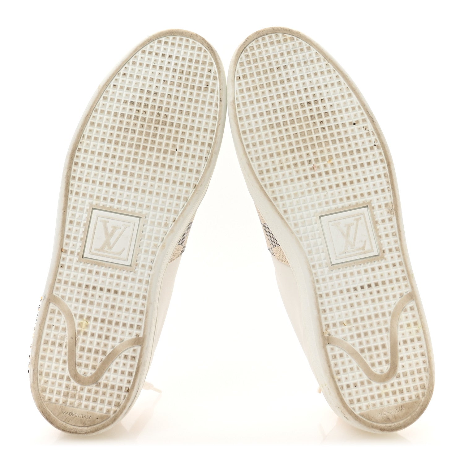 Louis Vuitton Damier Azur Front Row Sneaker 37.5 White 6 of 9
