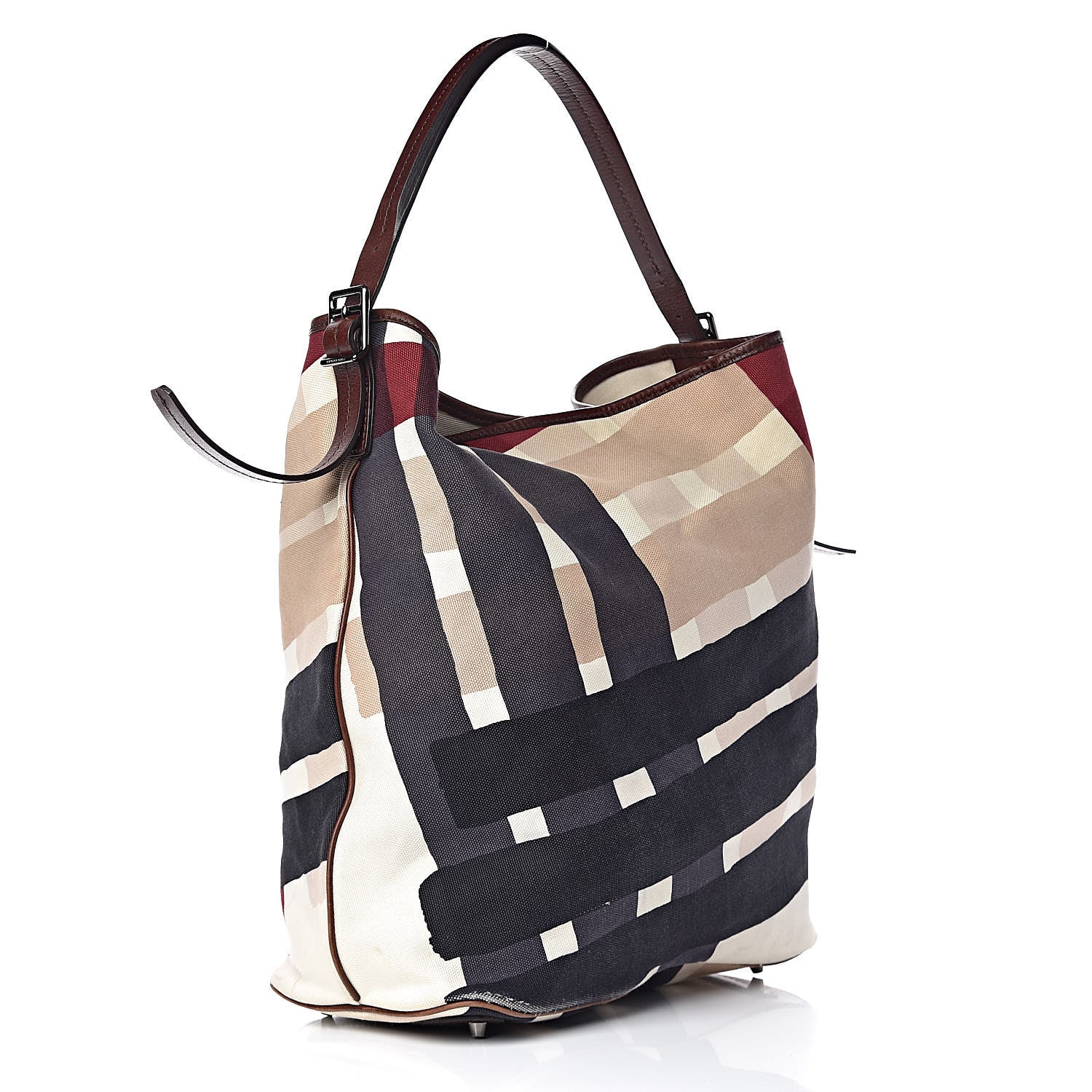 Burberry Canvas Check Bucket Bag Multicolor 3 of 17