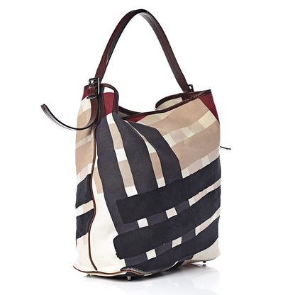 Burberry Canvas Check Bucket Bag Multicolor 3 of 17