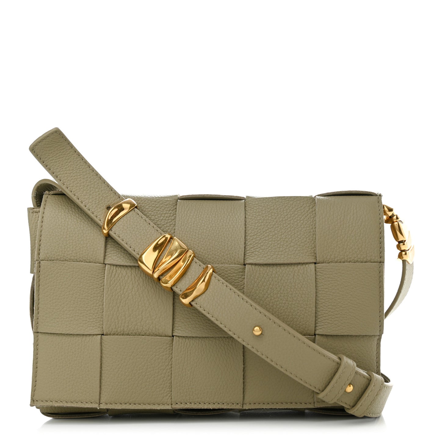 Calfskin Maxi Intreccio Cassette Bag Taupe